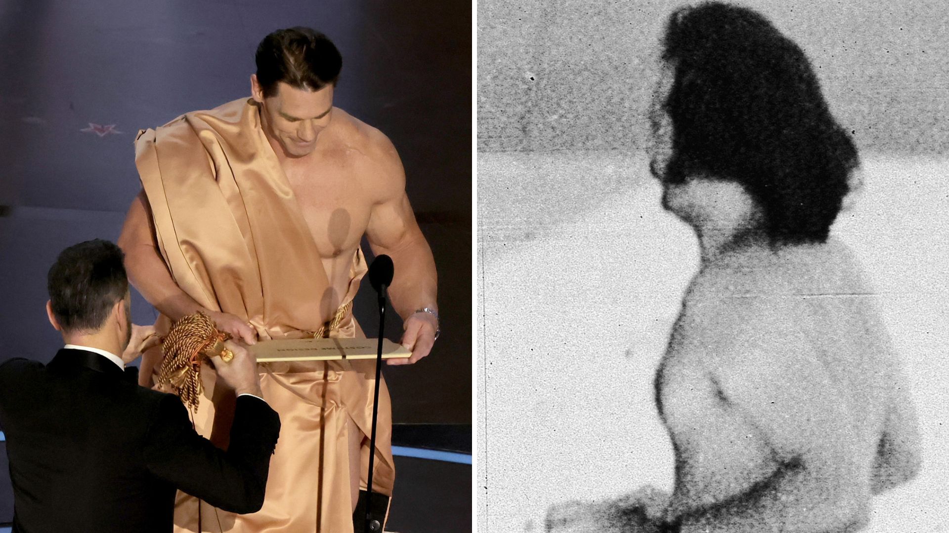 John Cena is not the only man who appeared without clothes at the Oscars: the controversial story