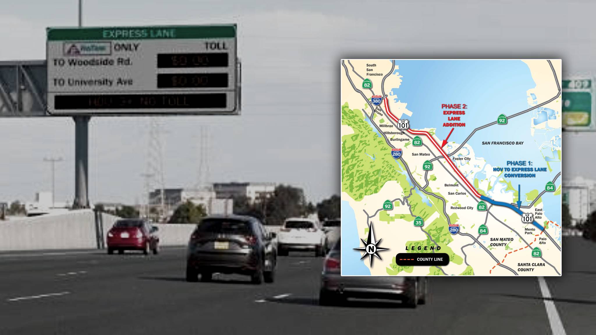 Área de la Bahía cuánto costarán los nuevos carriles de cuota FasTrak