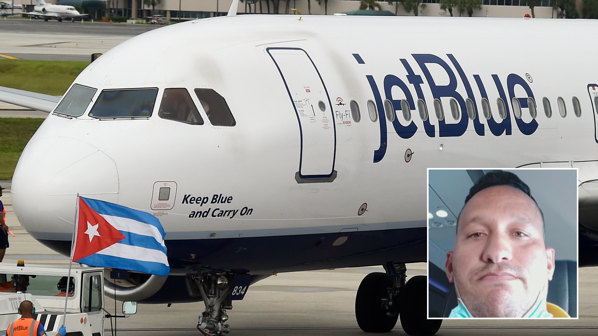 Cubano logra colarse en un avión de JetBlue y llegar a EEUU esta es su
