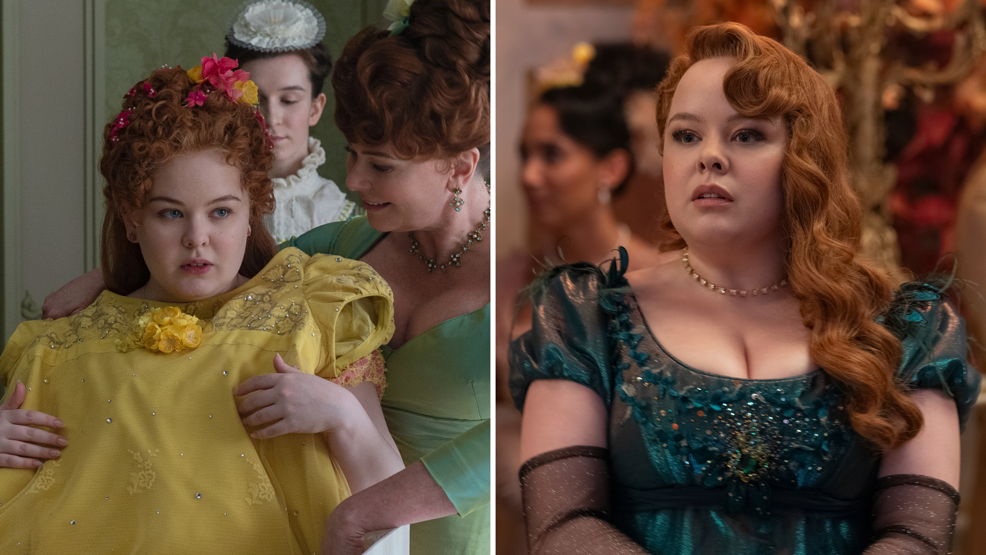 Why is Penelope wearing green dresses after her transformation in ‘Brigerton 3’?  The concept
