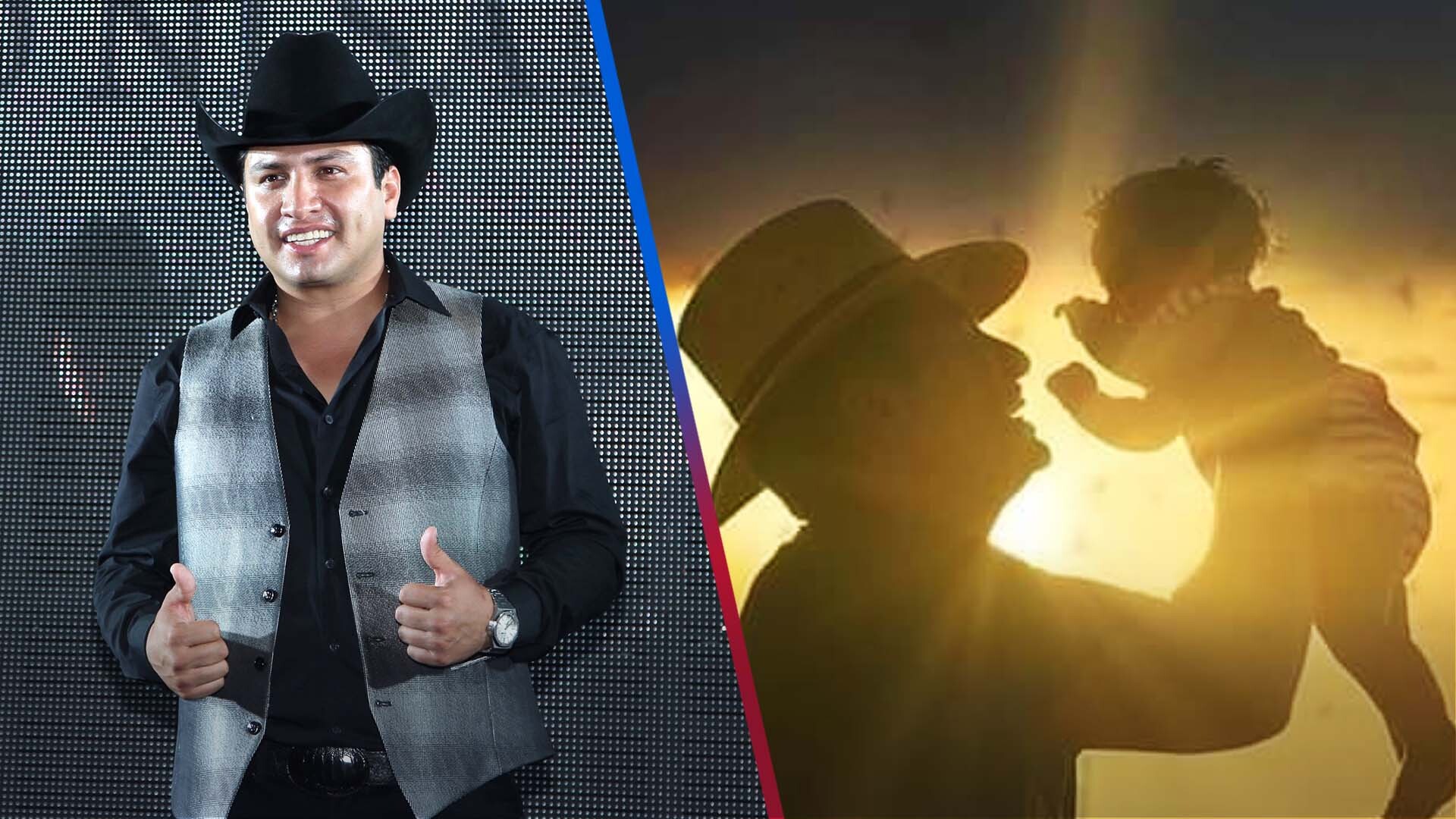 Julión Álvarez presenta por vez primera su esposa y a sus hijas, en un