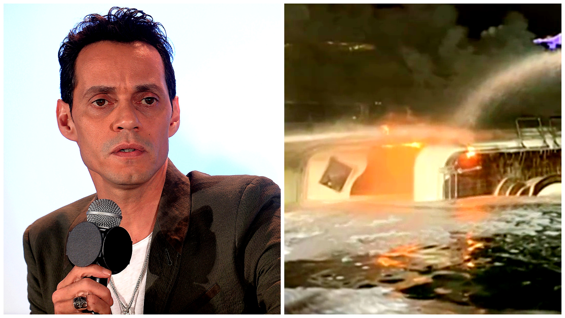 Detalles del voraz incendio que consumió el lujoso yate de Marc Anthony en  Miami