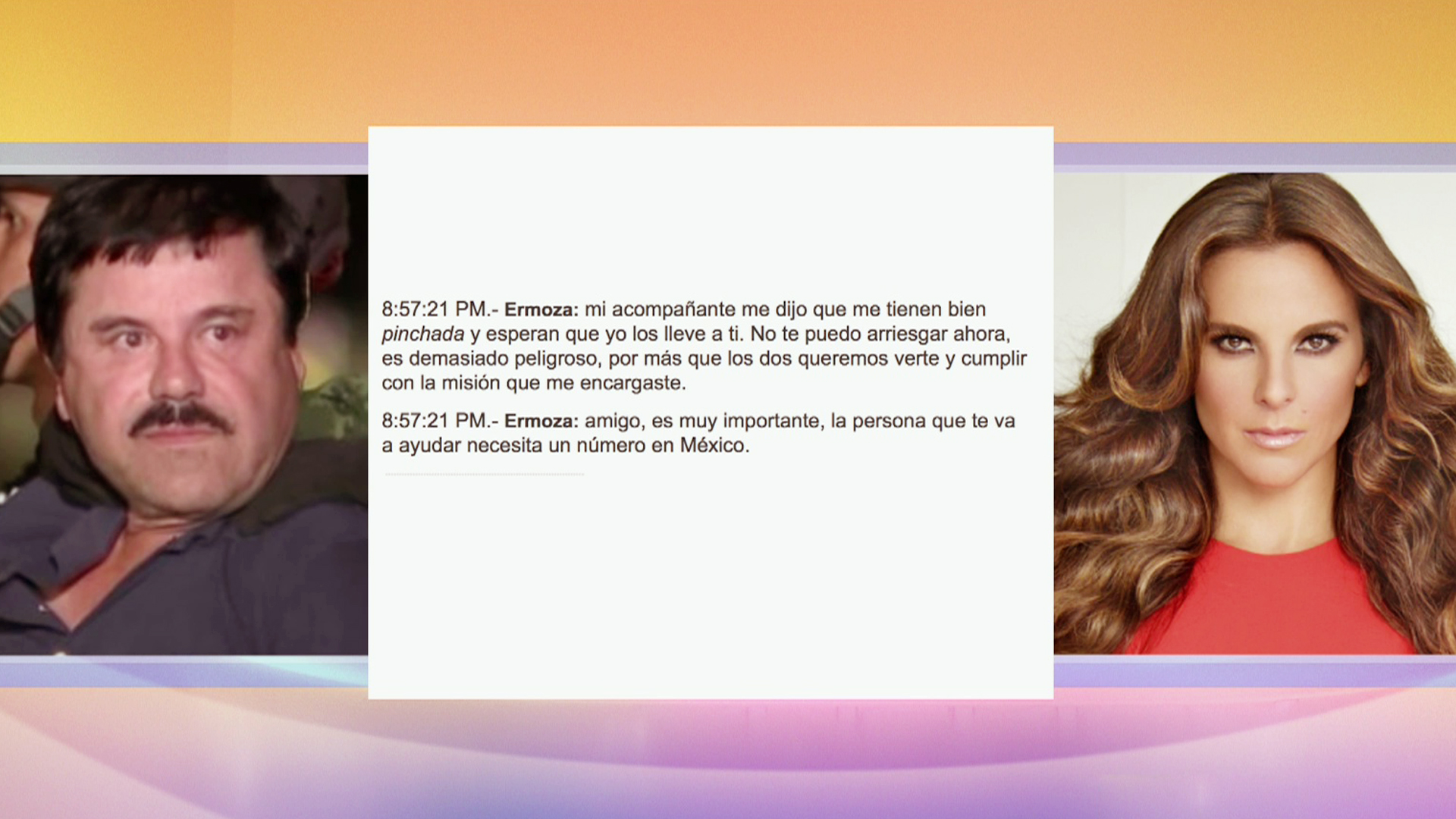 Textos comprometedores entre Kate del Castillo y el Chapo Guzmán Shows Despierta América