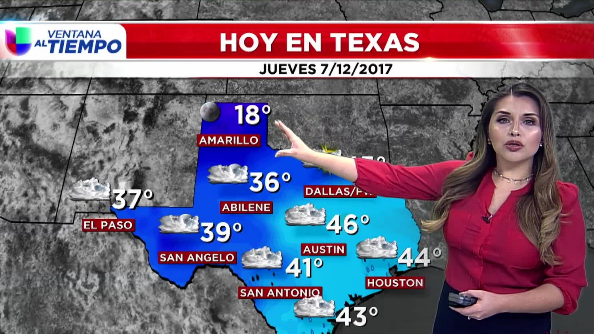 'Dallas en un Minuto' Día frío y ventoso, el pronóstico del tiempo
