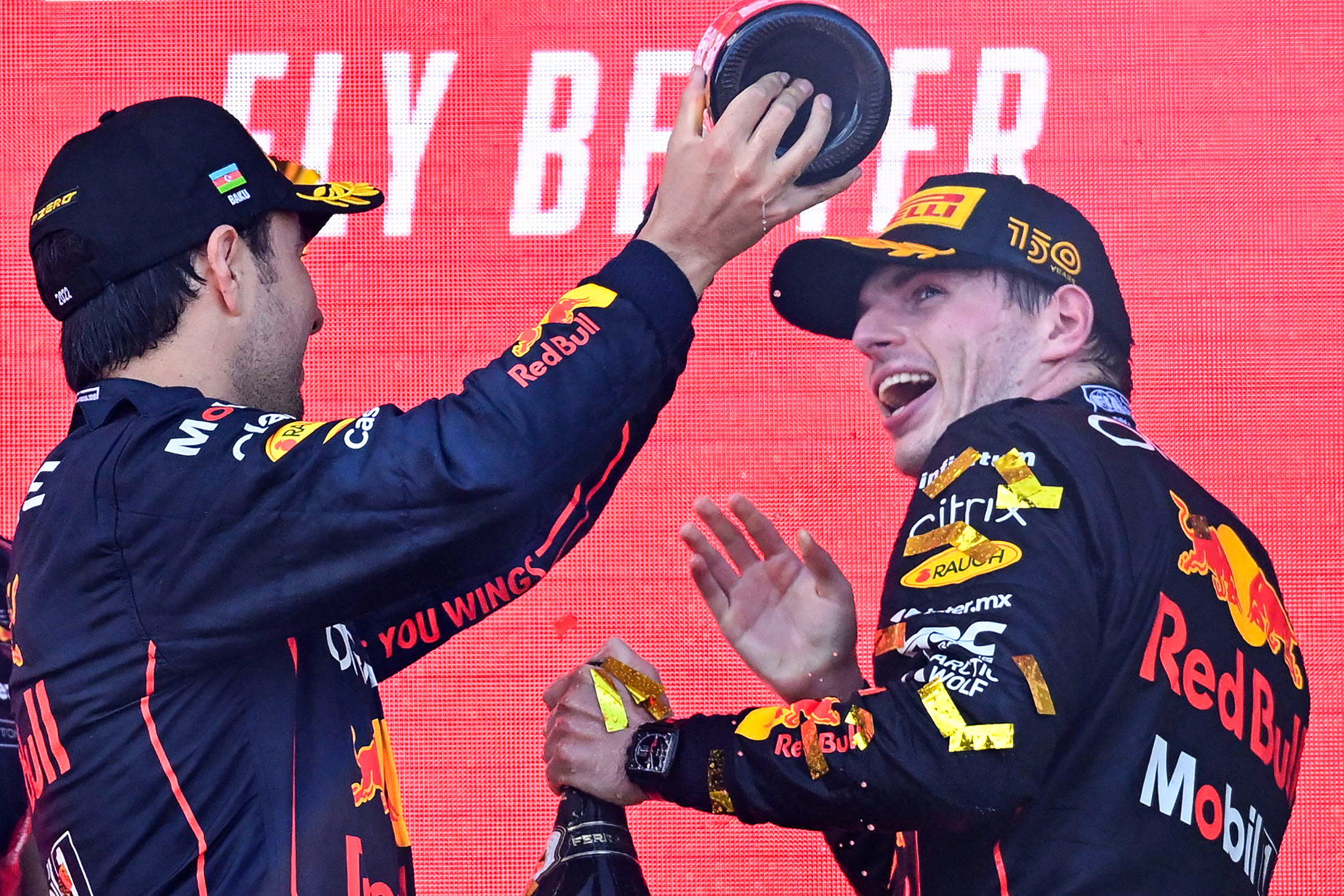 Max Verstappen y Checo Pérez hacen el 1-2 para Red Bull en GP de Azerbaiyán  | Deportes Fórmula 1 | TUDN Univision