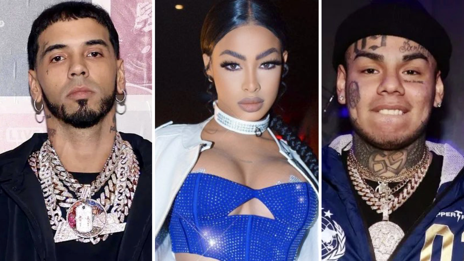 Tekashi se burla de Anuel por la cadena tan pequeñita que le dio a Yailin y  él le regala una gigantesca