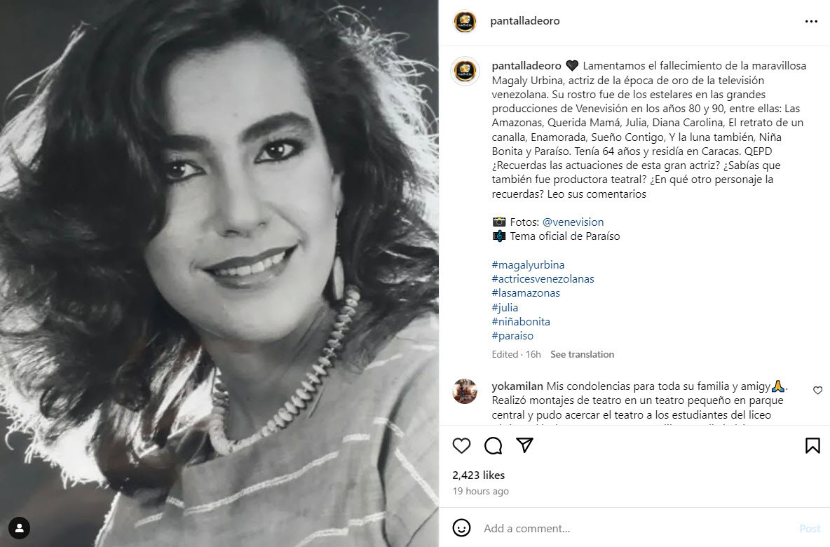 Actores Fallecidos de 'María la del Barrio', image size:1184x780