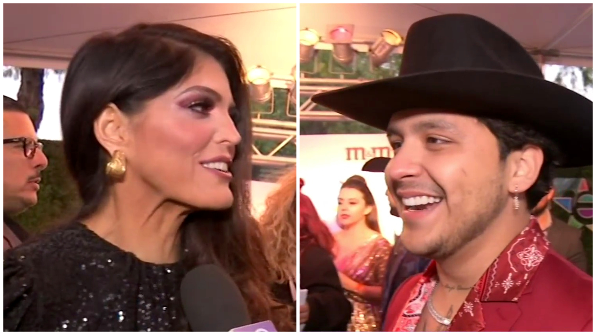 Ana Bárbara sufrió de frío y a Christian Nodal no le gustó su avión: las  celebridades en los Premios de la Radio