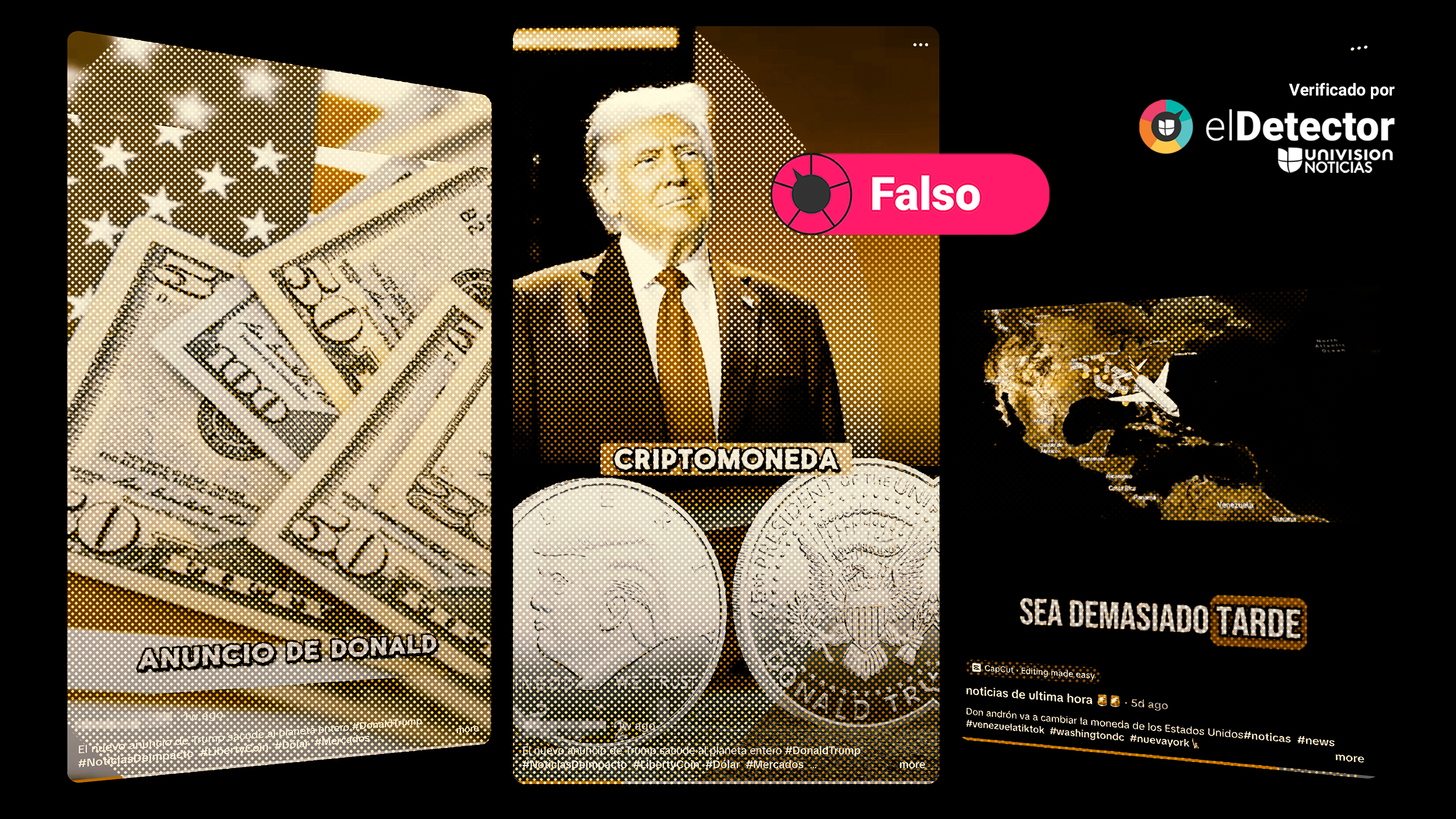 La Casa Blanca NO ha anunciado un cambio: el dólar sigue siendo la moneda  oficial de EEUU desde hace más de 200 años. | N+ Univision | Univision