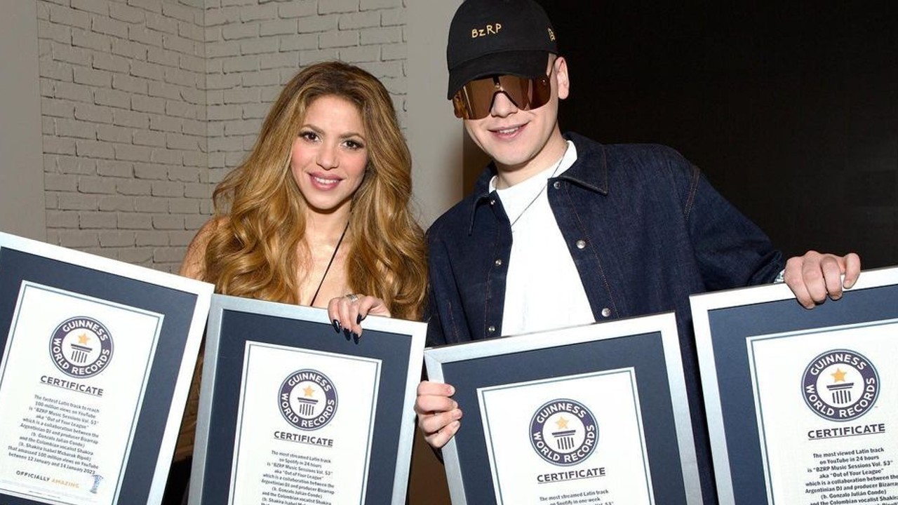 Shakira breaks 14 Guinness World Records: four shared with Bizarrap