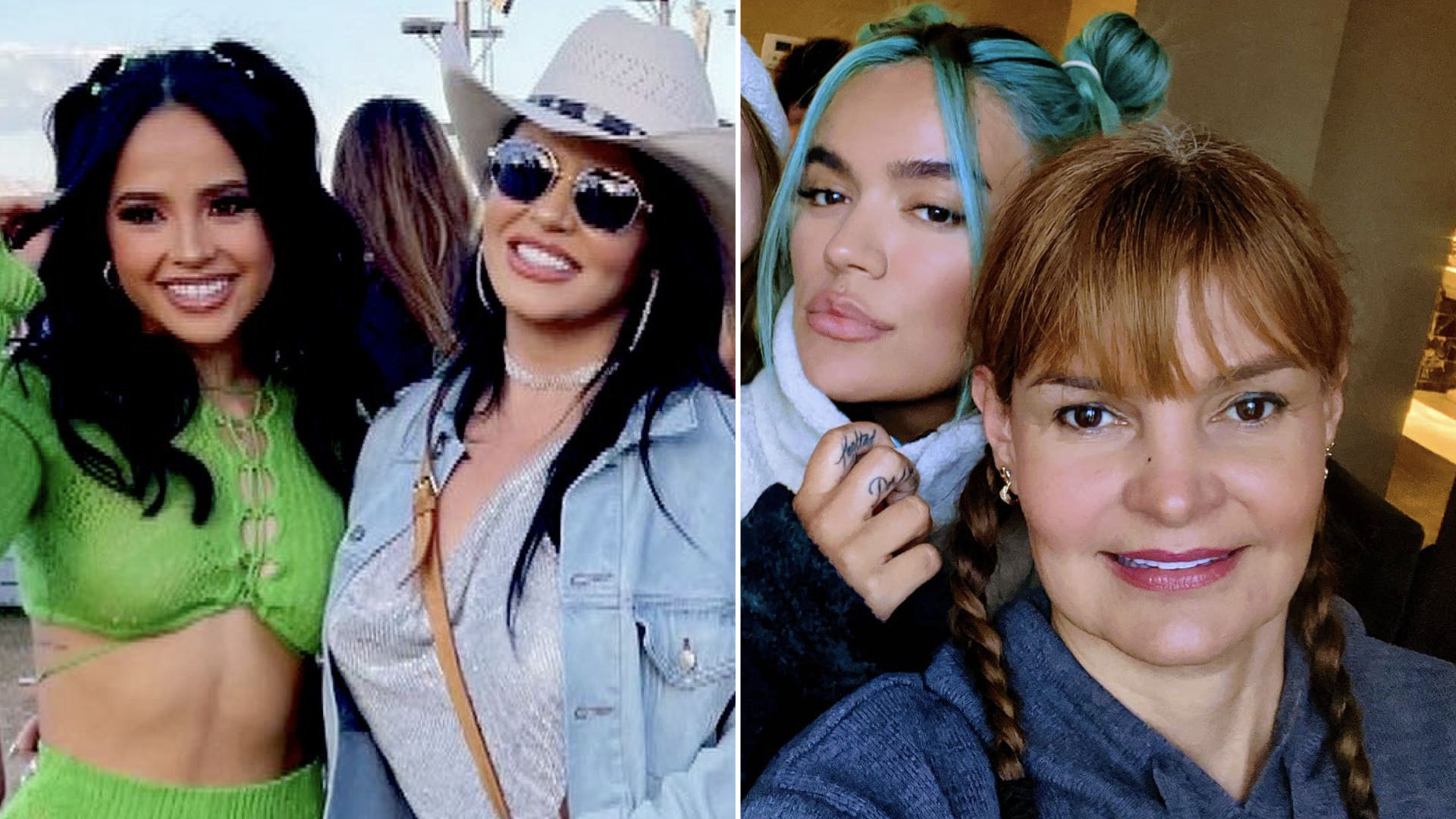 La mamás de Karol G y Becky G hacen dueto mientras sus hijas impactan en Coachella ¿les robaron