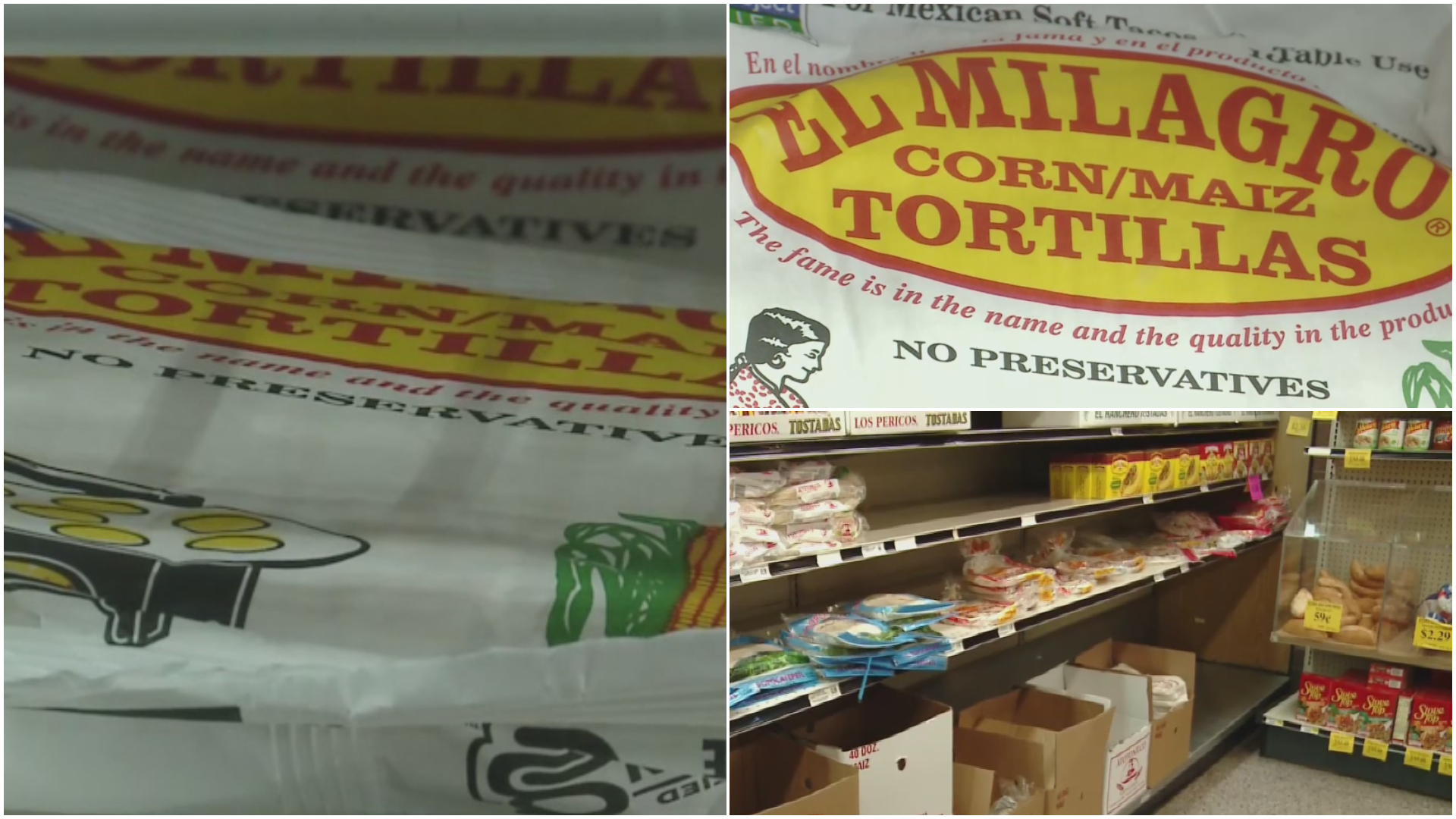 Reportan escasez de tortillas El Milagro en algunos supermercados de