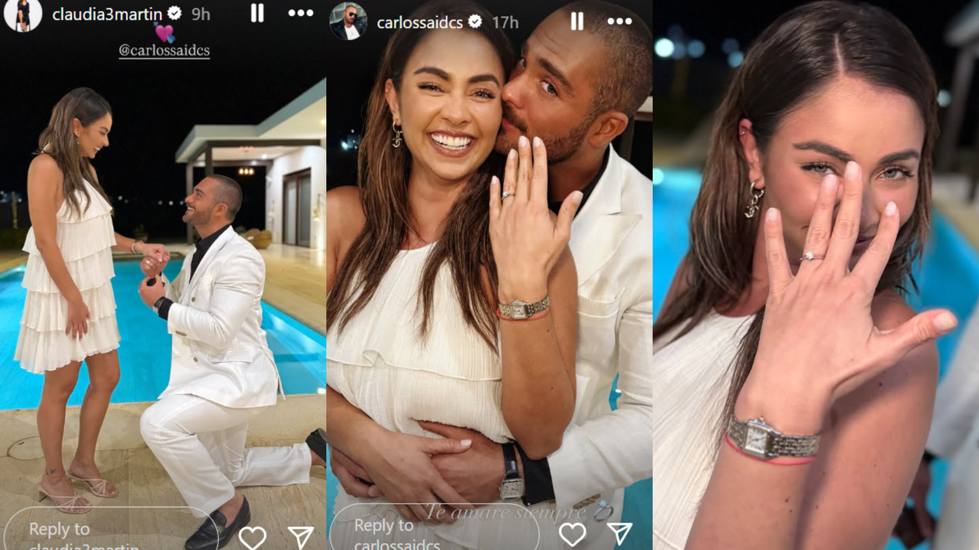 Foto: Claudia Martín y Carlos Said se comprometen /Cortesía