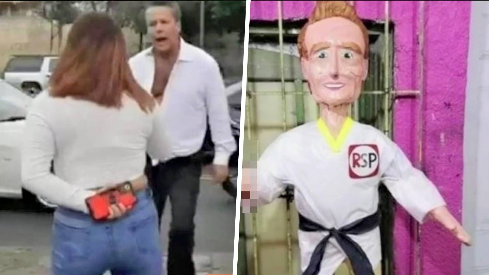 Tras su pelea viral, crean piñata de Alfredo Adame vestido como