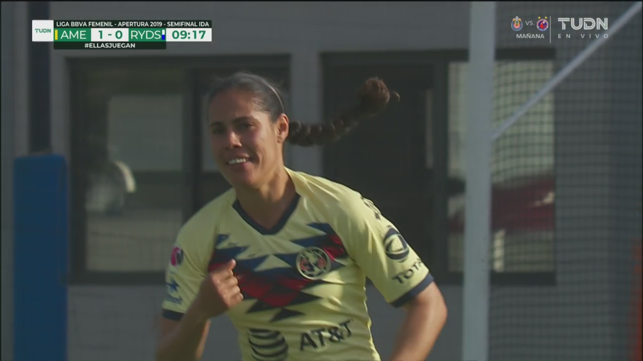 América vs Monterrey Marcela Valera remata de cabeza para el 10