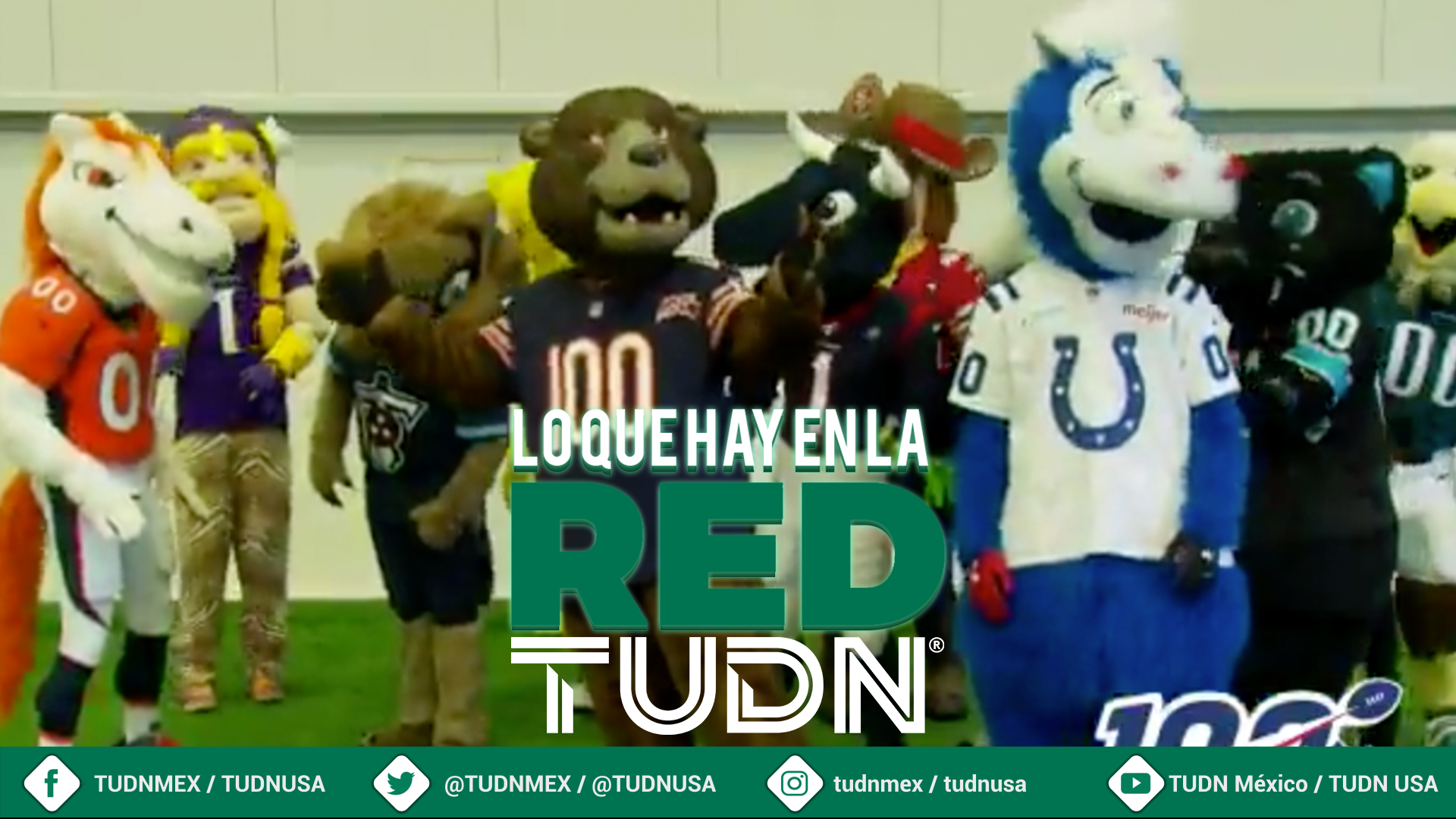 Las mascotas están listas para el inicio de la NFL! | TUDN NFL | TUDN, image size:1920x1080