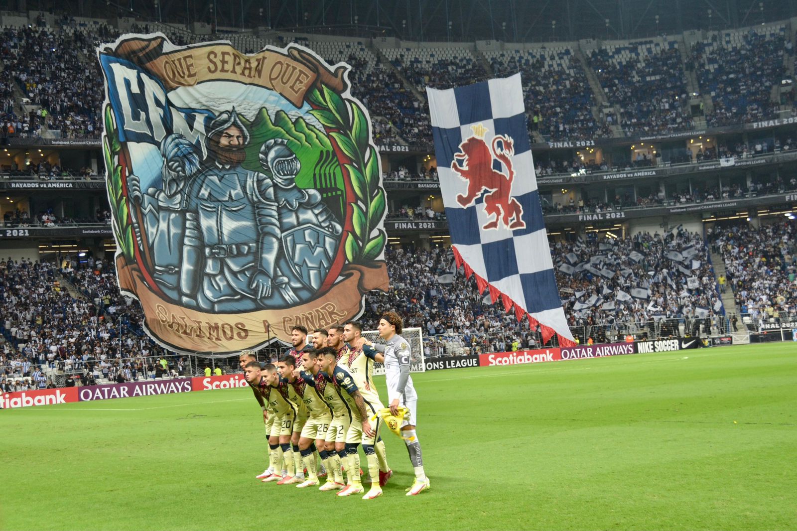 ¿Conquistar al América? Rayados presume tifo con Hernán Cortés TUDN