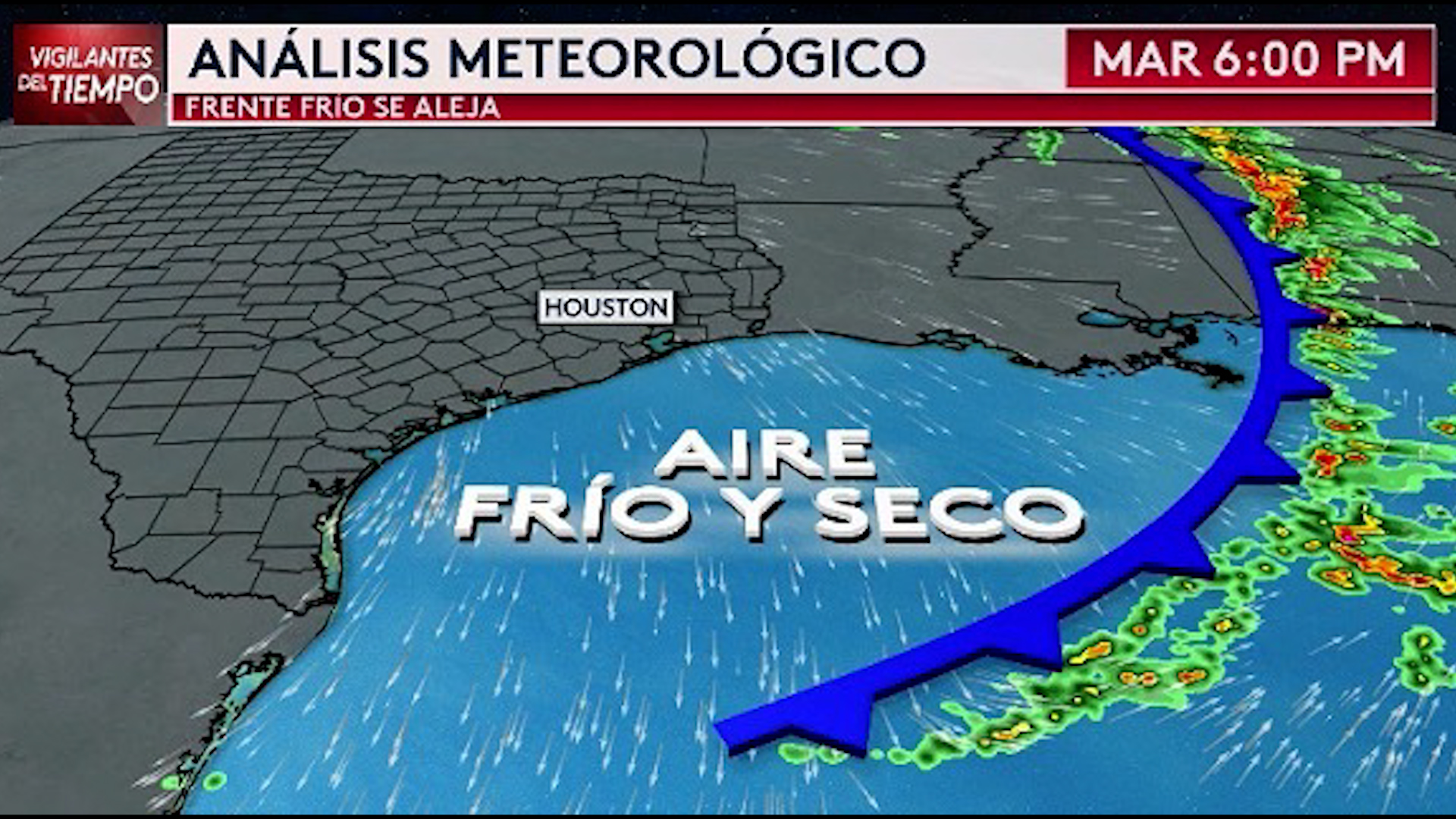 El frente frío se irá alejando de Houston te presentamos el pronóstico
