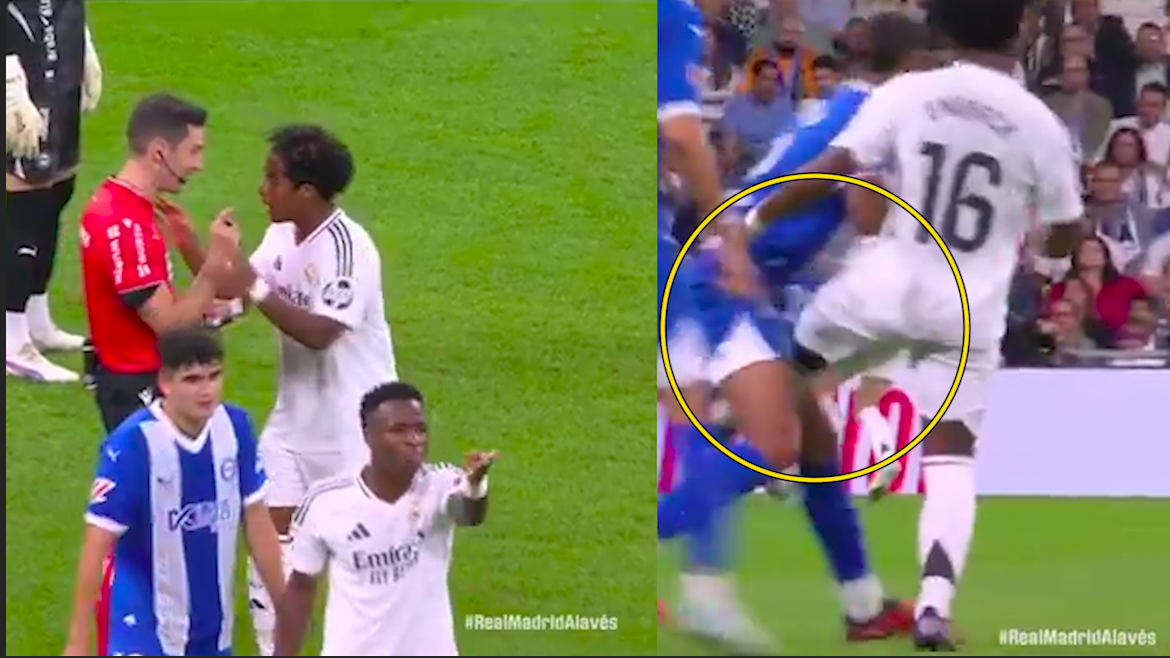Patada grosera de Endrick Real Madrid que era expulsión ante Alavés | TUDN  Fútbol | TUDN