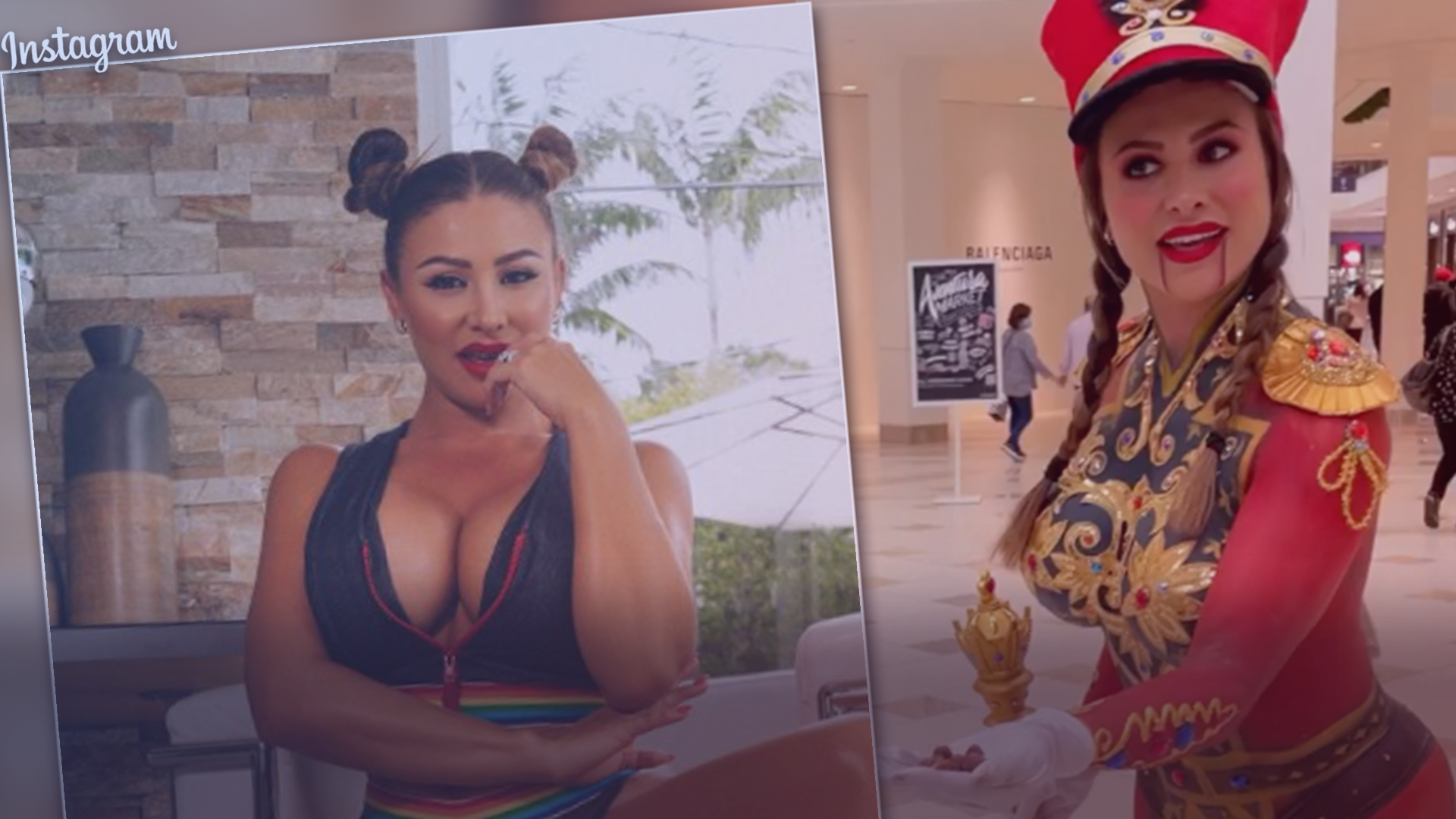 Corren a modelo de un centro comercial por solo llevar pintura en su cuerpo  caracterizada del 'Cascanueces' | Video | El Bueno, La Mala y El Feo  Univision radio | Univision