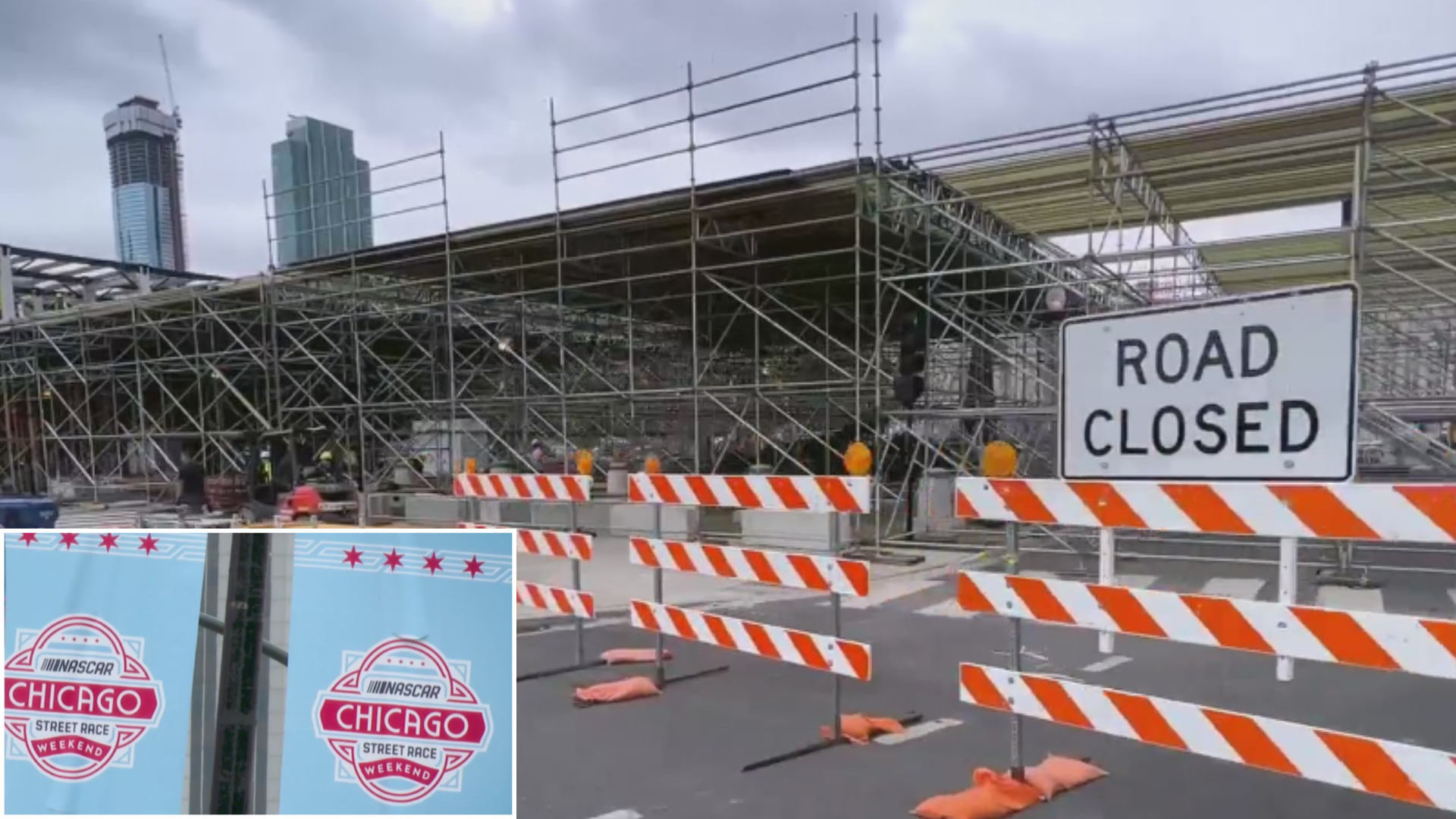 Cierre de calles en el centro de Chicago de cara a la carrera de NASCAR