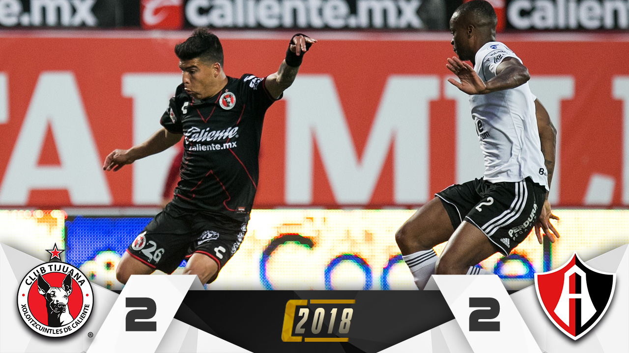 Viniendo de atrás, Atlas sorprende y rescata el empate en Tijuana