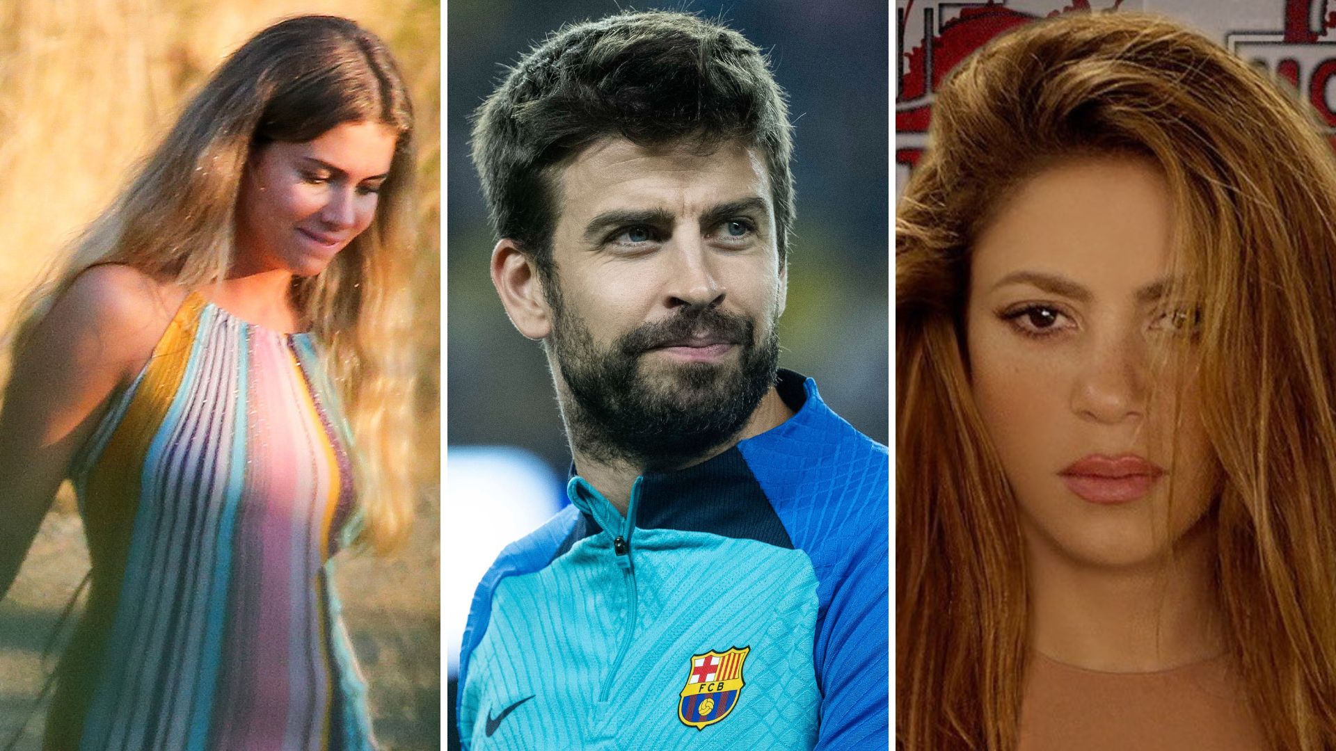 Pique and Clara Chia reappear smiling and with complicit looks after the premiere of “Monotony”