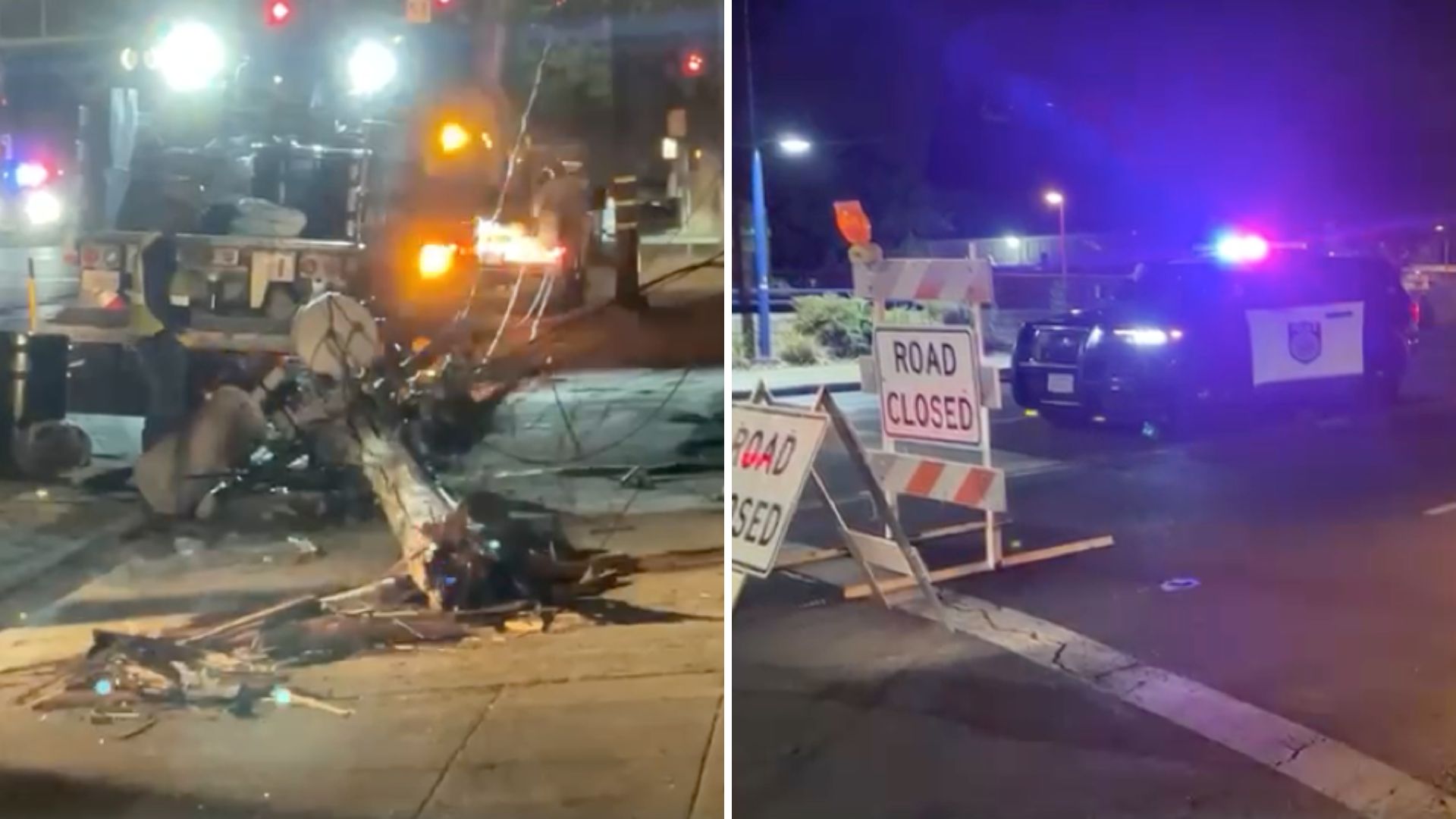 Auto choca contra un poste de luz en Sacramento y provoca un apagón en