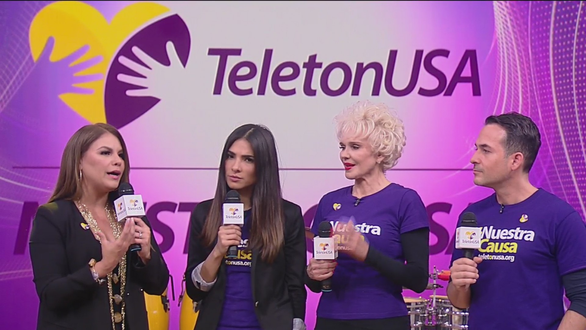 Llegaron las veteranas del TeletónUSA Charytin y Olga Tañón con