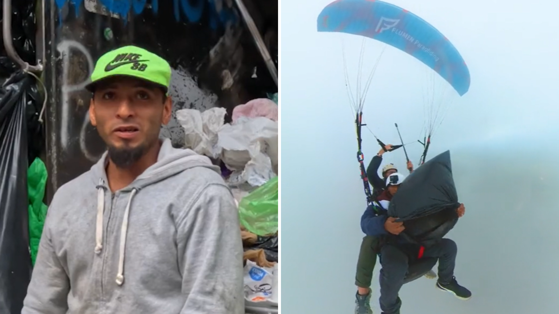 El tiktoker Alexis Omman retó a un recolector de basura a ‘atrapar’ una