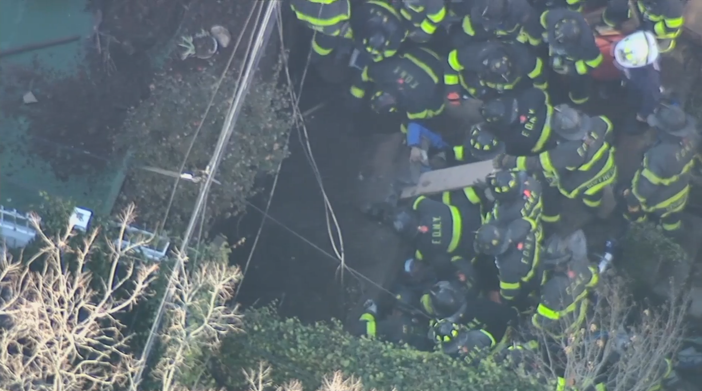 Colapso de un muro de contención en Sunset Park, Brooklyn deja un