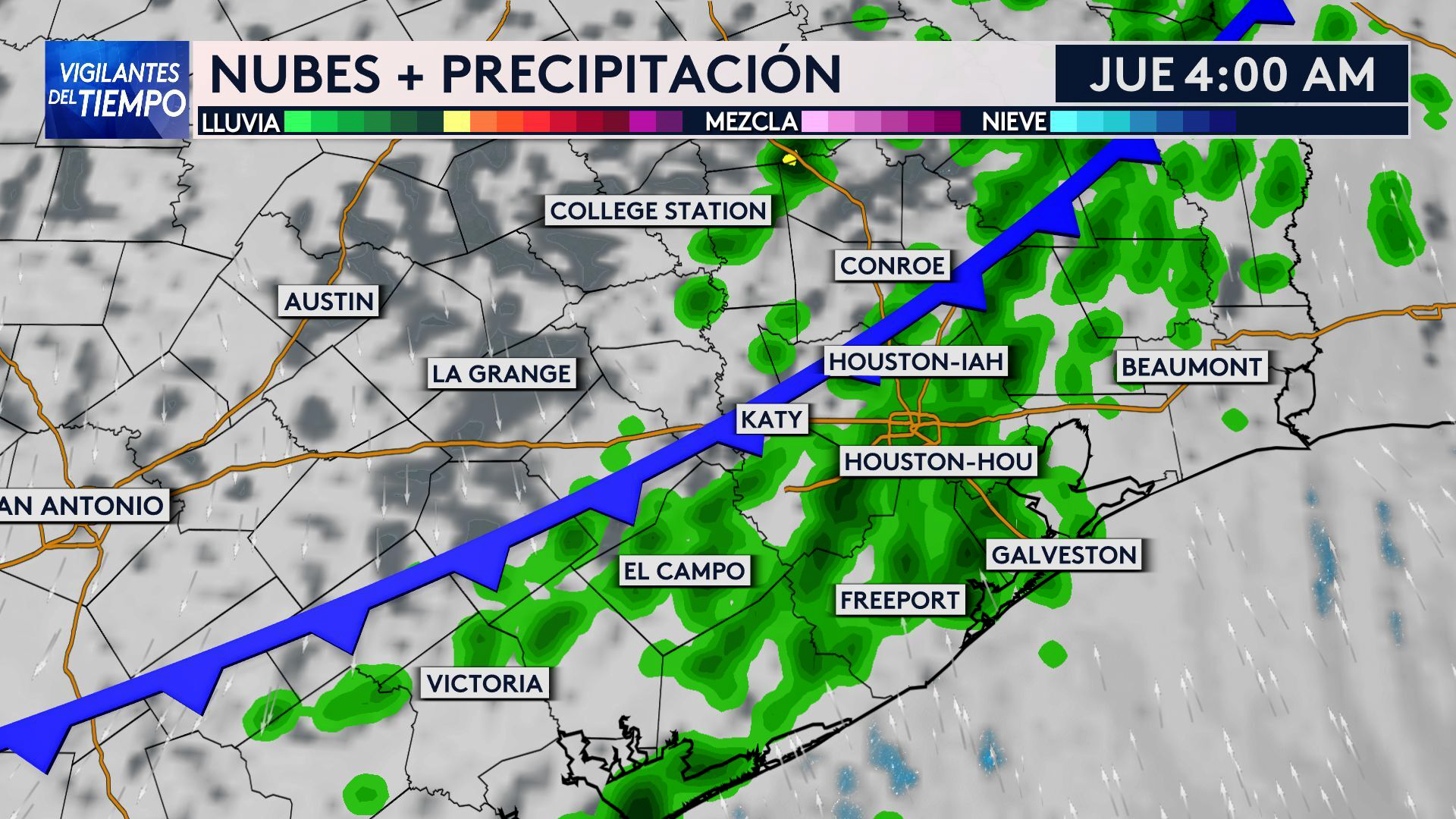 Houston se prepara para la llegada de otro frente frío este jueves