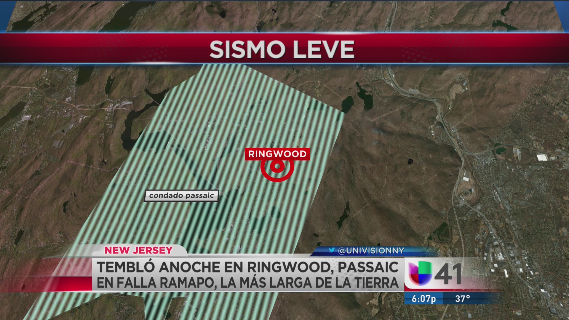 Leve temblor sorprendió a New Jersey Video Univision 41 Nueva York
