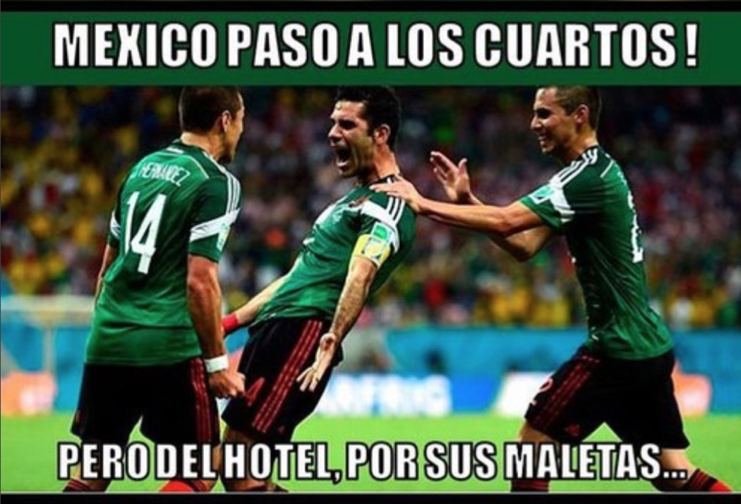 Los memes del partido de México contra Brasil en el Mundial