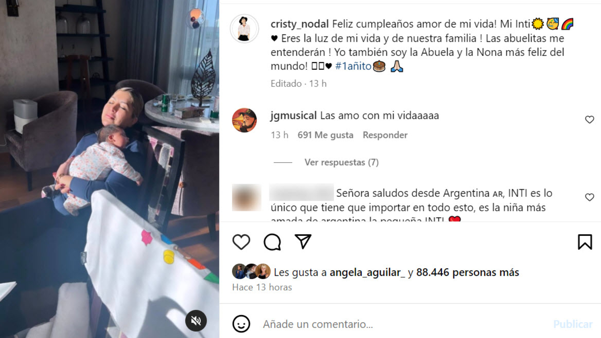 Ángela Aguilar y Christian Nodal: la cantante reacciona al cumpleaños de  Inti, la hija de marido y Cazzu | Univision Famosos | Univision