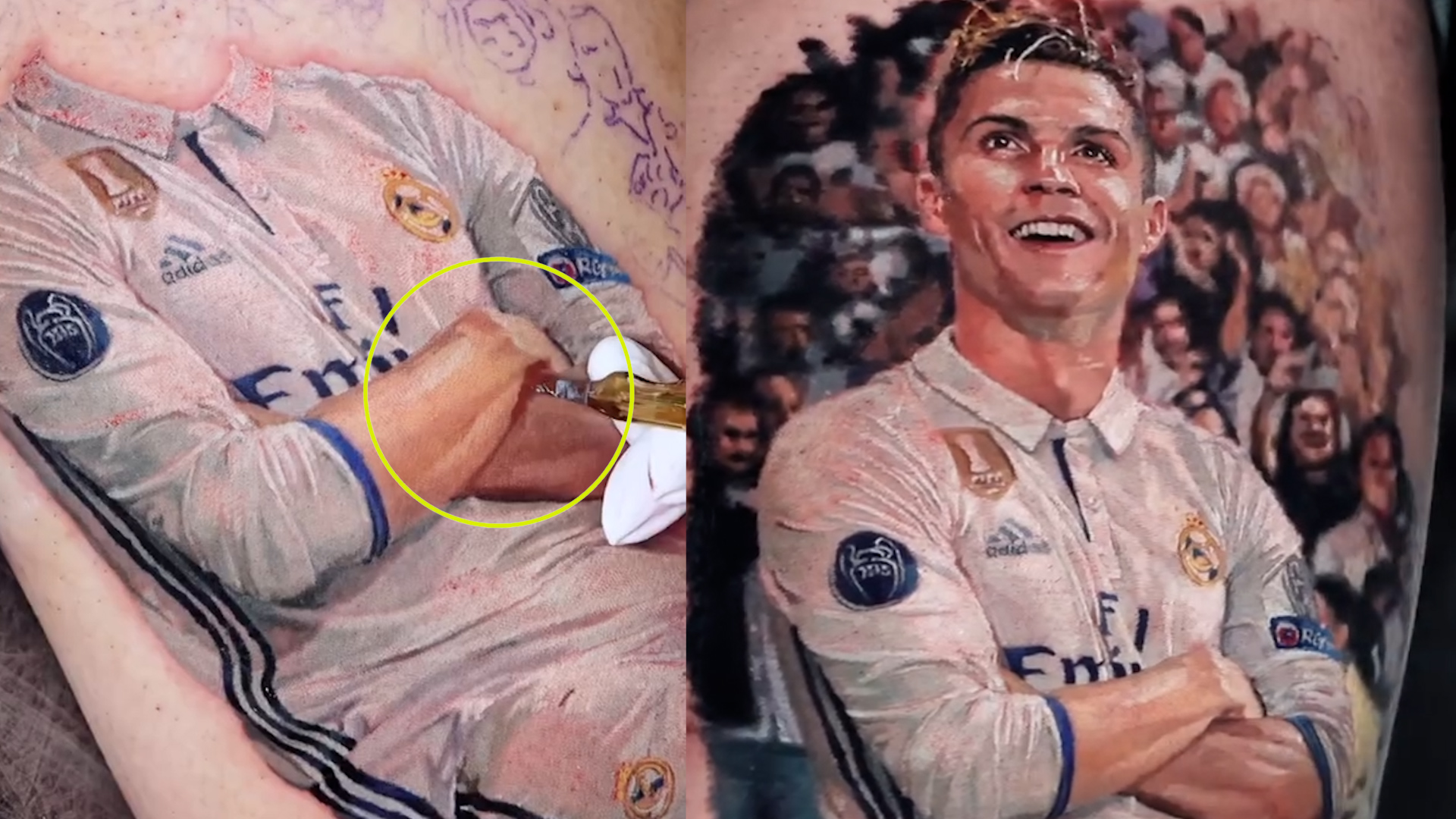 ¿El mejor tatuaje de Cristiano Ronaldo? Fan se estampa en su piel a CR7