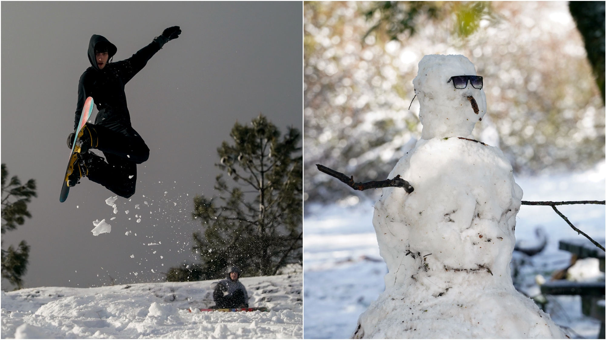 Nevadas en Mount Diablo, en el Área de la Bahía, permiten practicar