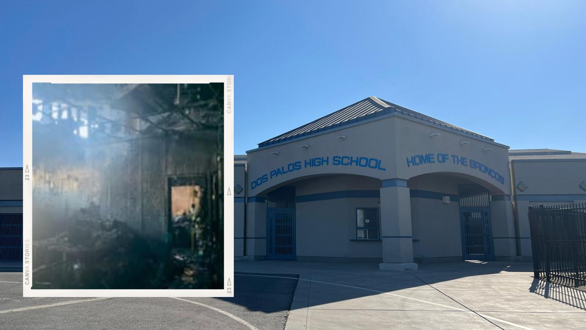 Incendio en Dos Palos High School alcanza varios salones, dicen