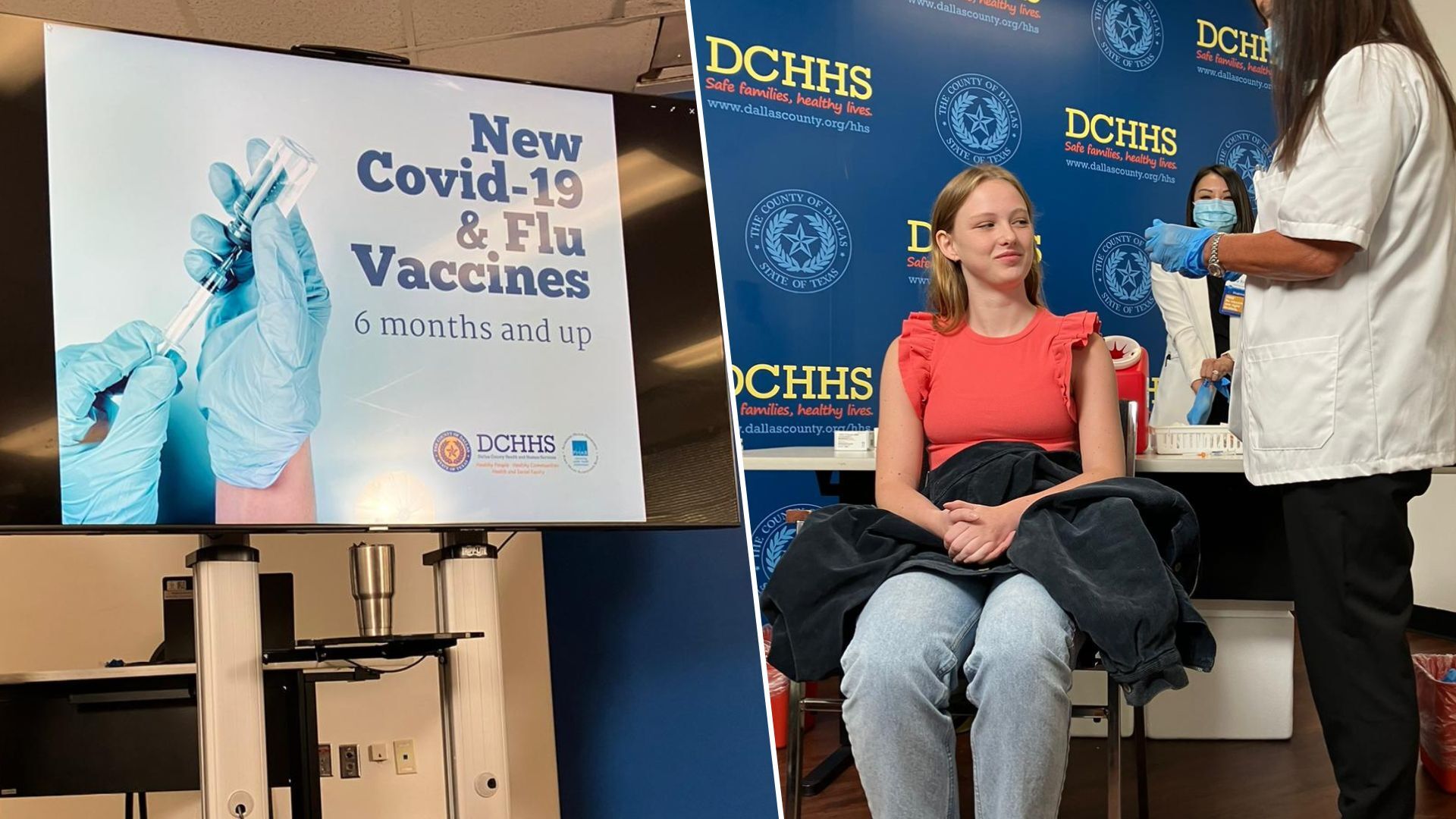 Citas para nuevas vacunas de covid19 en el condado Dallas Video