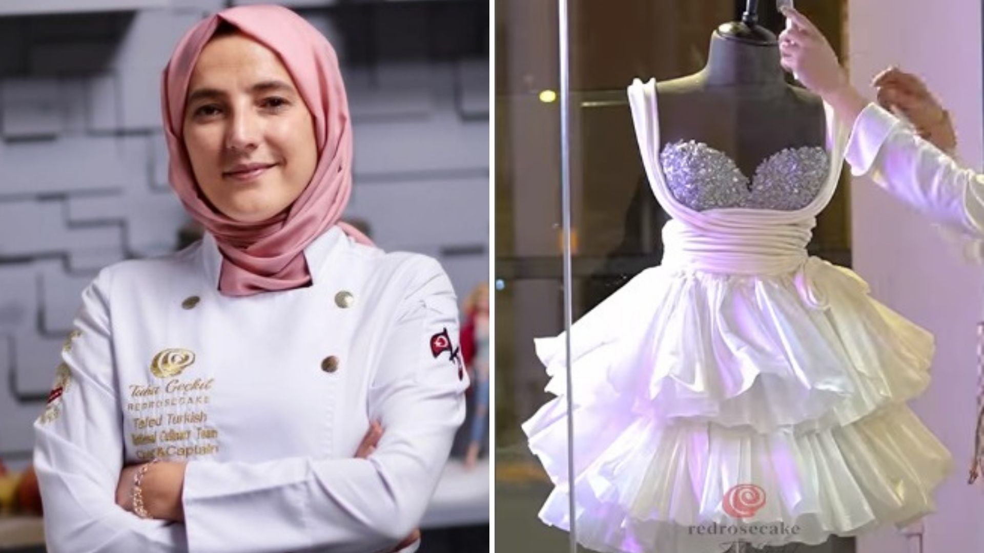 Tuba Geçkil creó un pastel de vestido hiperrealista que cautivó al