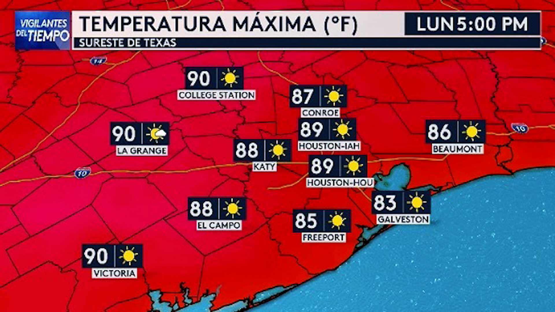 Un día muy seco en Houston con un ascenso en las temperaturas te