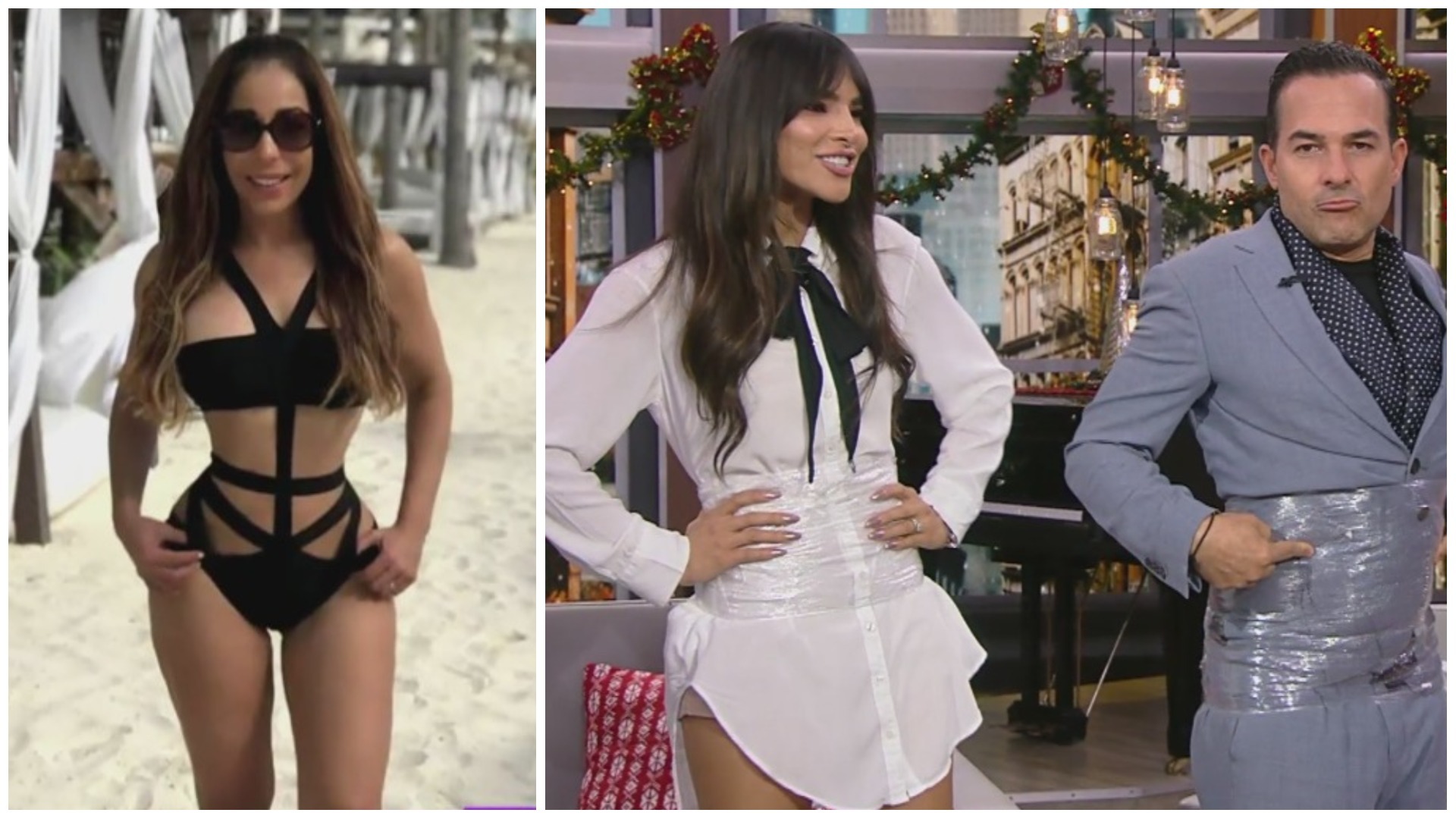 Alejandra Espinoza y Carlos Calderón copiaron los secretos de Gelena Solano  para tener una cinturita de avispa