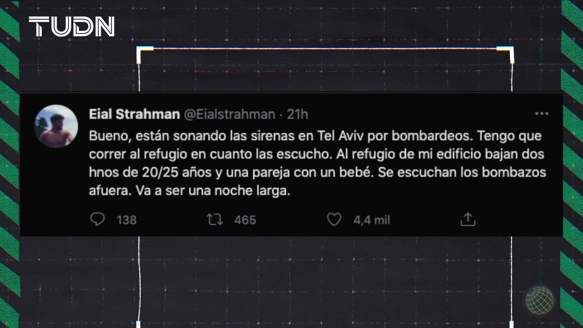 Eial Strahman, exjugador en UdeG, vive momentos de terror en Israel