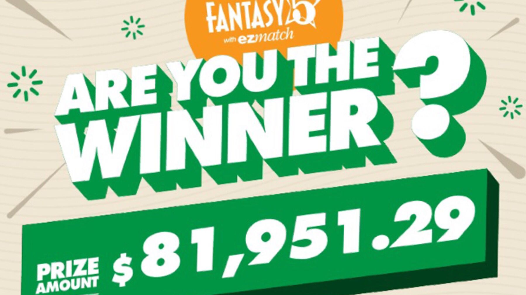 Revisa tus boletos del Fantasy 5 buscan a dos ganadores de 81 mil y