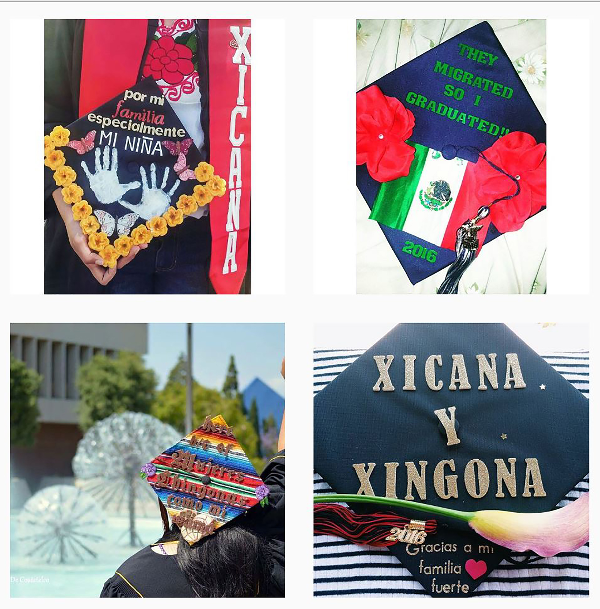 Sí se pudo! Estos birretes decorados muestran orgullo hispano entre alumnos  de EEUU | Noticias Univision Educación | Univision, image size:2000x2031