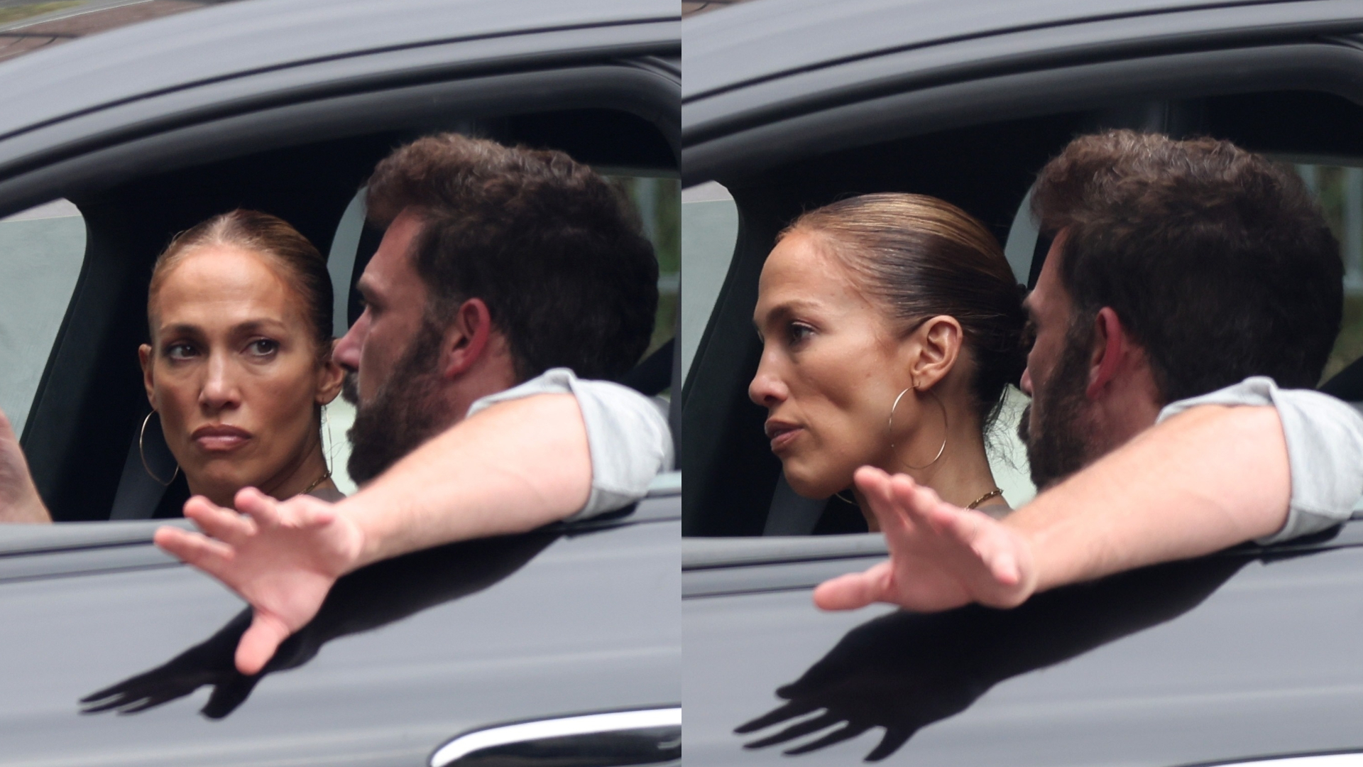 He hugs his ex and argues with JLo: the photos of her “hot” conversation with Ben Affleck
