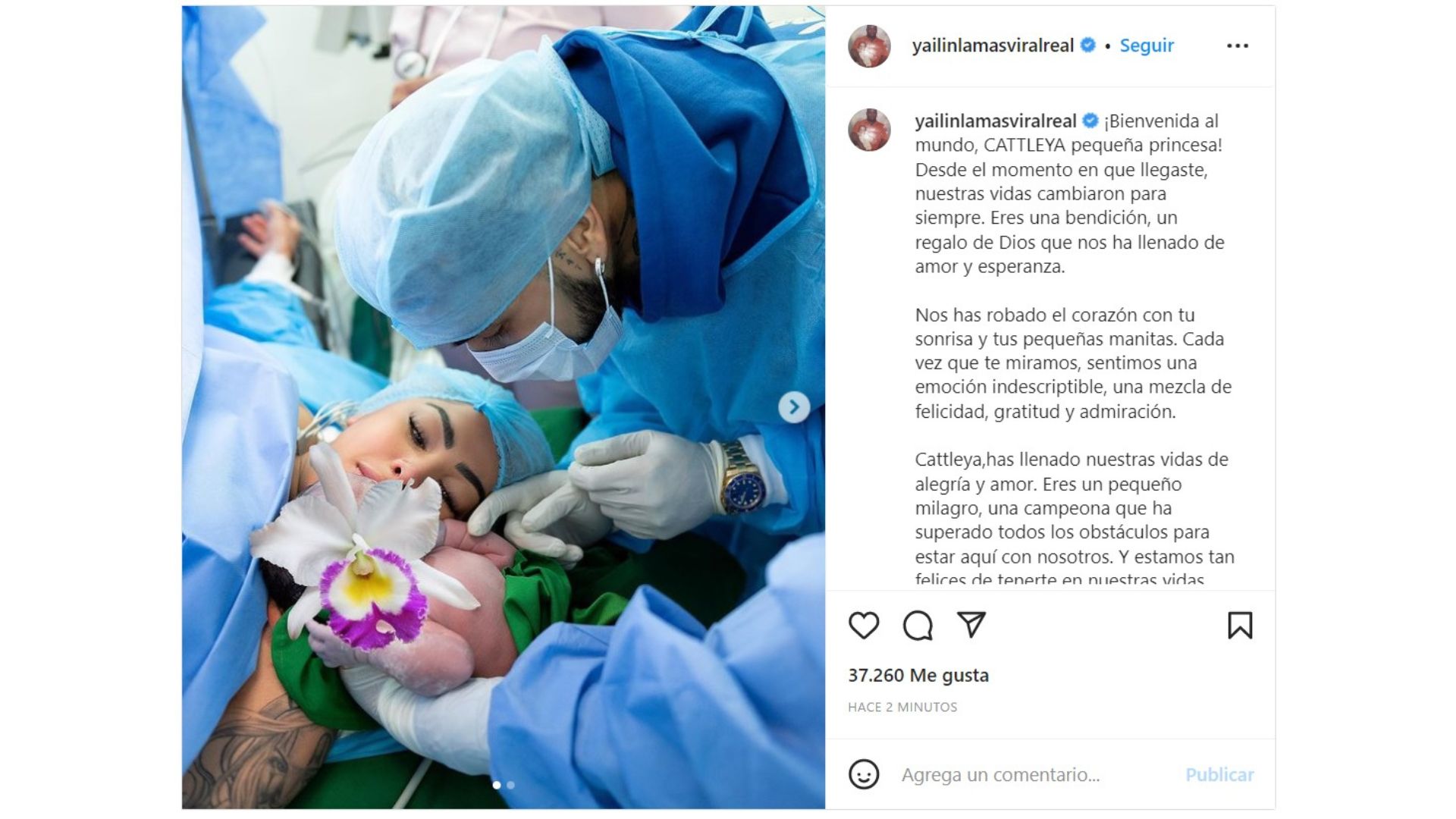 Hija de Anuel AA y Yailin La Más Viral ya nació y comparten su primera foto | Univision Famosos | Univision
