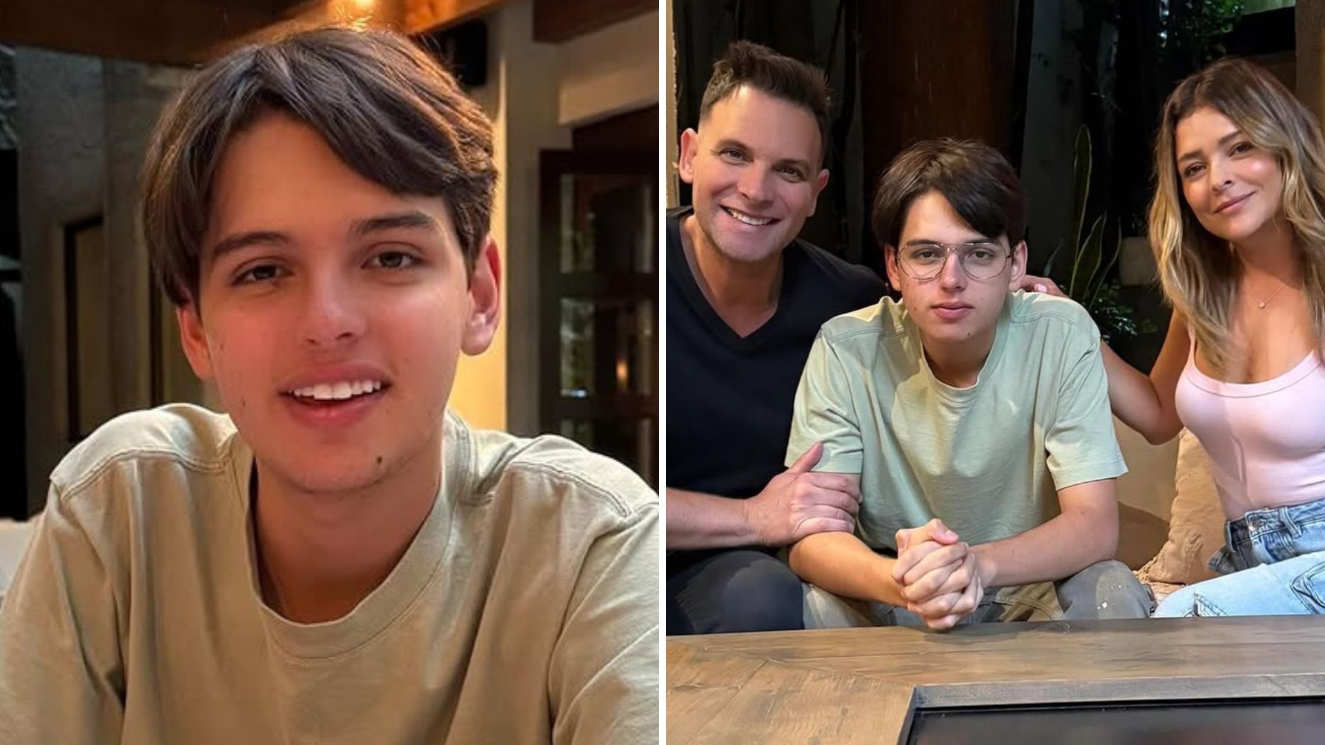Grettell Valdez and Patricio Borghetti come together for an important time with their son before their departure