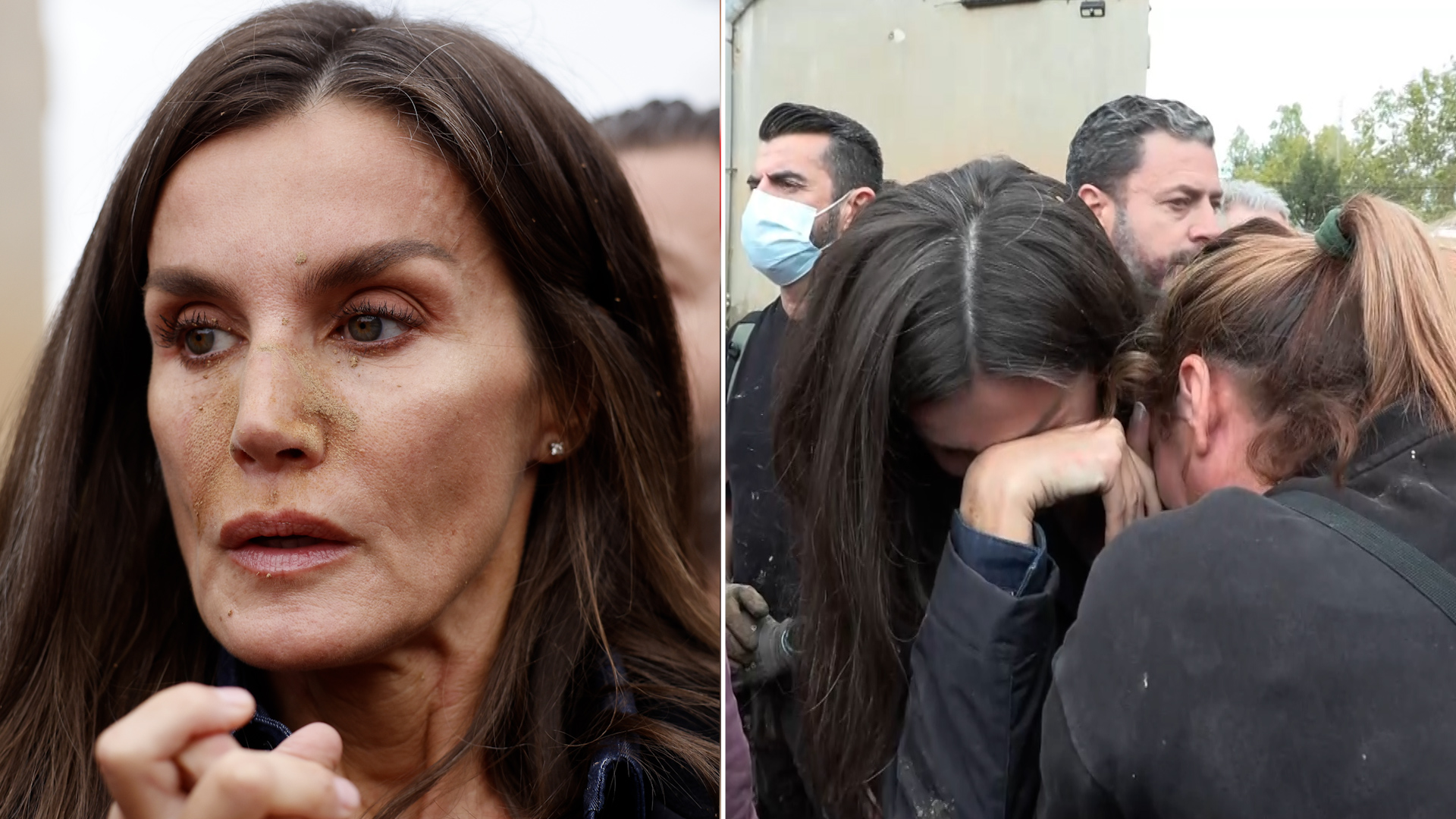 Reina Letizia en Valencia: le lanzan barro y la insultan junto al rey Felipe  en plena visita por inundaciones | Univision Famosos | Univision