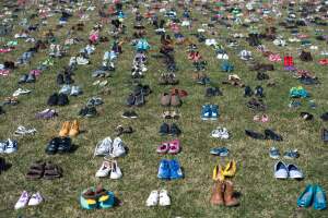 Protesta de zapatos en Washington